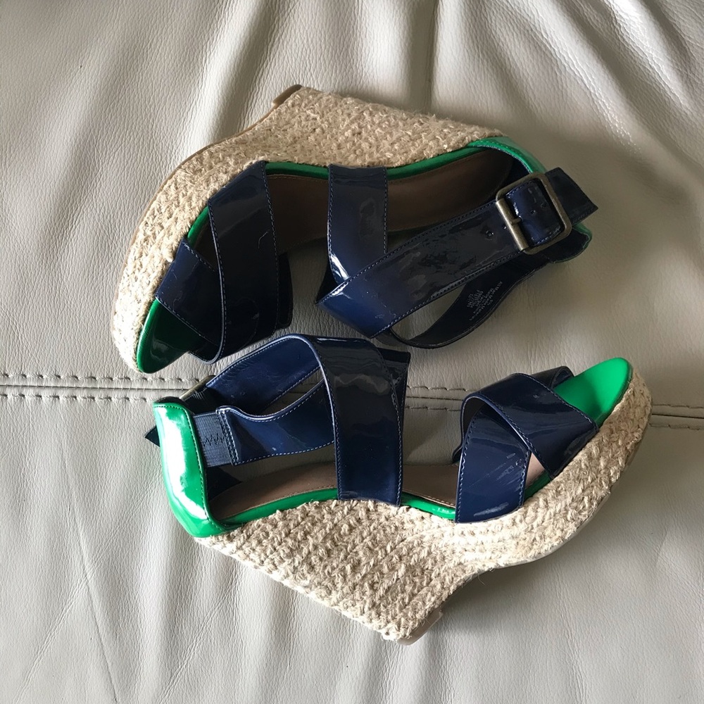 Patent Wedge Espadrilles